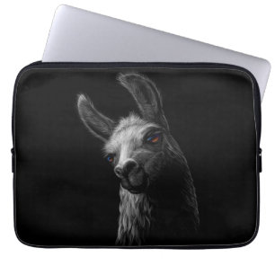 Capa Para Notebook Lama de recorte com traços em preto