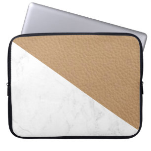 Capa Para Notebook Lama esfolada de Mármore de Couro Faux Marble Eleg