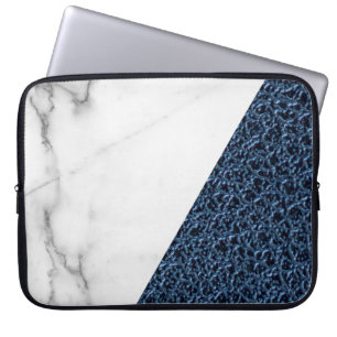 Capa Para Notebook Lama esfolada de Mármore de Couro Faux Marble Eleg