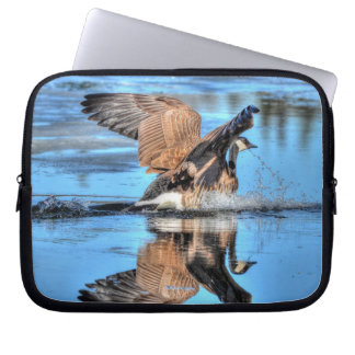 Capa Para Notebook Landing Canada Goose on Lake Wildlife Nature Scene