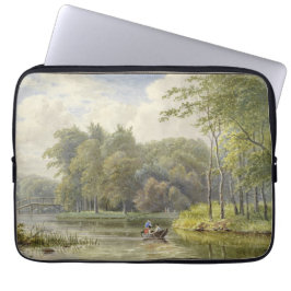 Capa Para Notebook Landschap encontrou Figuren em een Roeibootje Vint