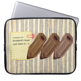 Capa Para Notebook Lápis de madeira na faixa de Cinzas personalizada