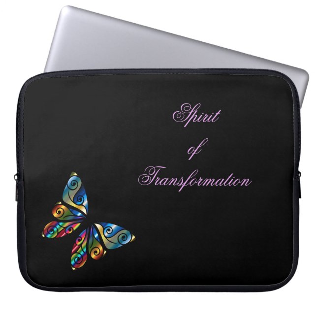 Capa Para Notebook laptop bonito inspirador da Borboleta (Frente)