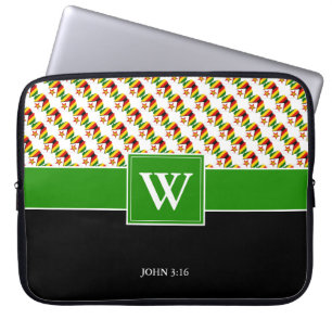 Capa Para Notebook Laptop BRANCO Cristão Monograma do ZIMBABUWE