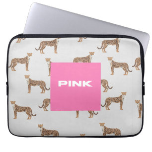 Capa Para Notebook Laptop Cor-de-rosa na moda Cheetah Impressão - Tre