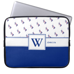 Capa Para Notebook LAPTOP Cristão Monograma Bíblia da GRÃ-BRETANHA EX