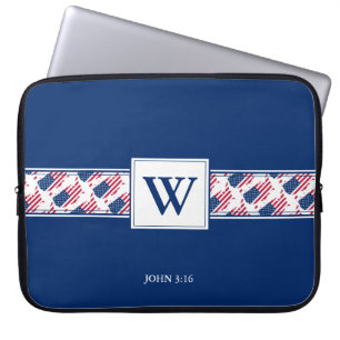 Capa Para Notebook LAPTOP de Bíblia Cristã dos EUA Monogramas