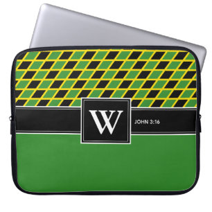 Capa Para Notebook Laptop de Escritura Cristã JAMAICA Monograma
