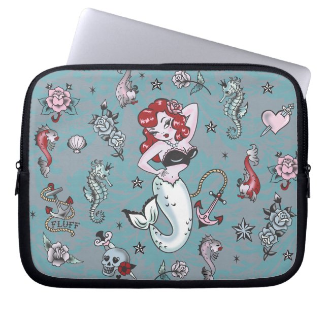 Capa Para Notebook Laptop de Fluff Molly Mermaid (Frente)