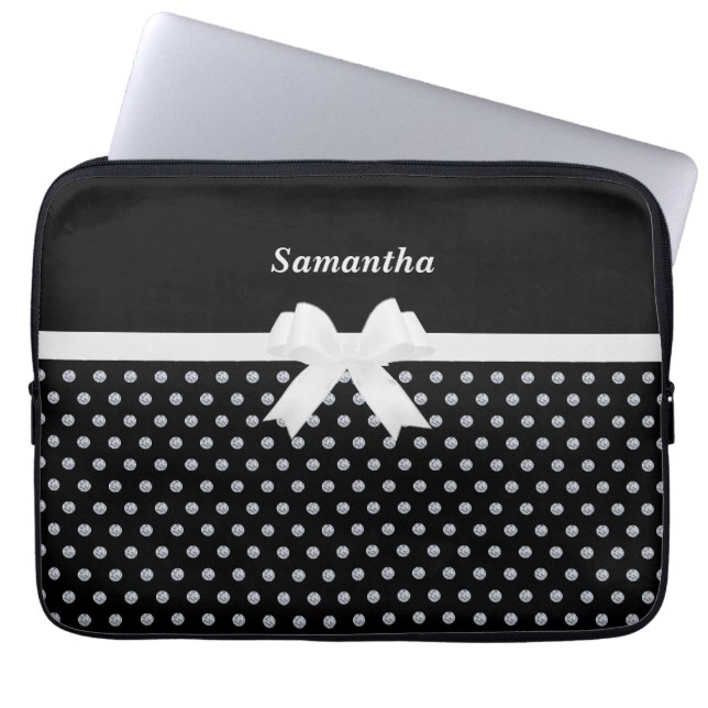 Capa Para Notebook Laptop de Ouros de Cinzas Negra e Silver Elegante (Frente)