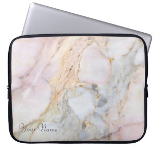 Capa Para Notebook Laptop de Rosa de Cinza Dourada personalizada