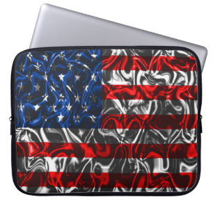 Capa Para Notebook Laptop de Sinalizador Americano de Onda Metálica