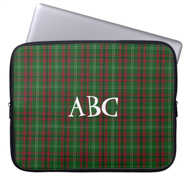 Capa Para Notebook Laptop de Tartan Vermelho e Verde (Frente)