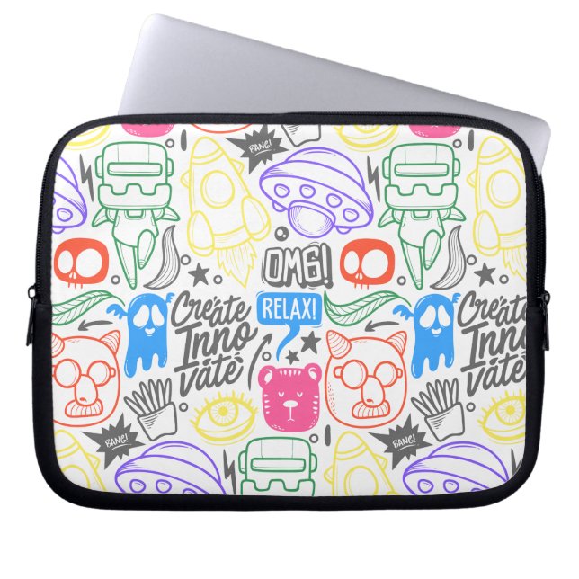 Capa Para Notebook Laptop e Tablet Doodle Case (Frente)