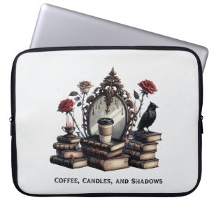 Capa Para Notebook Laptop Gótico Vintage - Pilhas de Livros