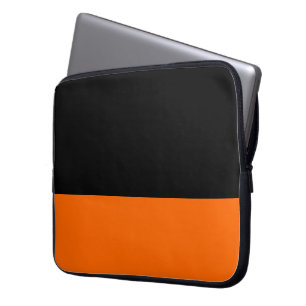 Capa Para Notebook Laptop preto e tangerino