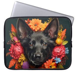 Capa Para Notebook Laptop preto German shepherd