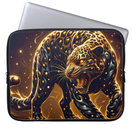 Capa Para Notebook Laptop Sleeve 15" Neoprene Leopard Electronics Bag