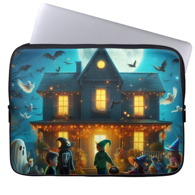 Capa Para Notebook Laptop sleeve Halloween (Frente)
