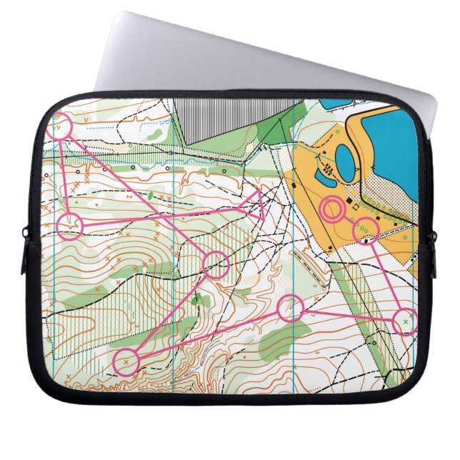 Capa Para Notebook Laptop Sleeve - orienteering map (Frente)