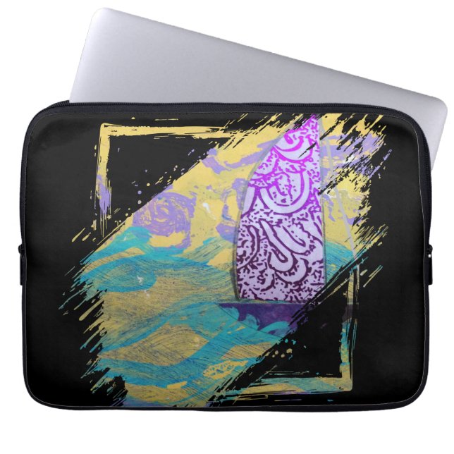 Capa Para Notebook Laptop Sleeve - Paint Swatch Lavender Sail (Frente)