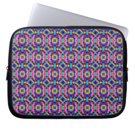 Capa Para Notebook Laptop sleeve with a vibrant geometric pattern