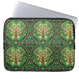 Capa Para Notebook Laptop sleeve with vibrant tree of life pattern