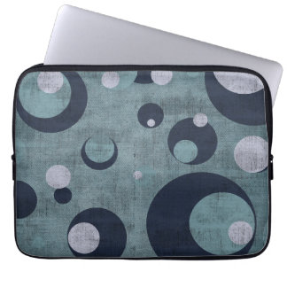 Capa Para Notebook Laptop Sleeves "Circle" Shabby Blue Var01 Vintage