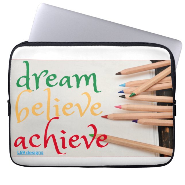 Capa Para Notebook laptop "SONHO, ACREDITE..." (Frente)