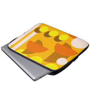 Capa Para Notebook laranja bege abstrato amarelo