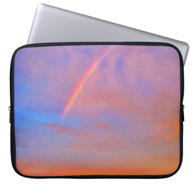 Capa Para Notebook Laranja Blue Rainbow Sunset Foto Belíssima Moderna (Frente)
