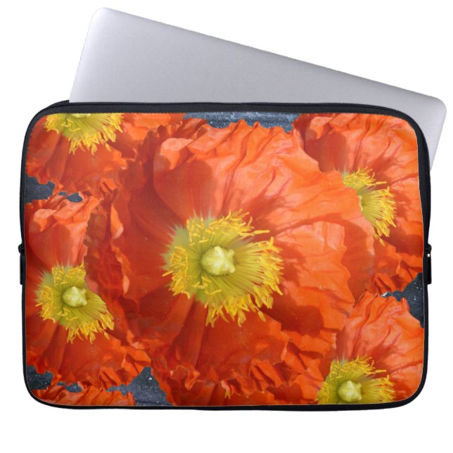 Capa Para Notebook Laranja Brilhante Tangerina Paposa Flor Laranja Br (Frente)