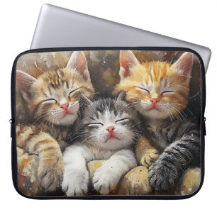 CAPA PARA NOTEBOOK LARANJA DE COR DE ÁGUA CUTA E MESA MARAVILHADA POR