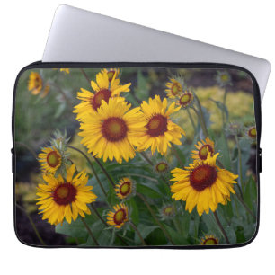 Capa Para Notebook Laranja Girassóis, Bright Summer Floral Foto