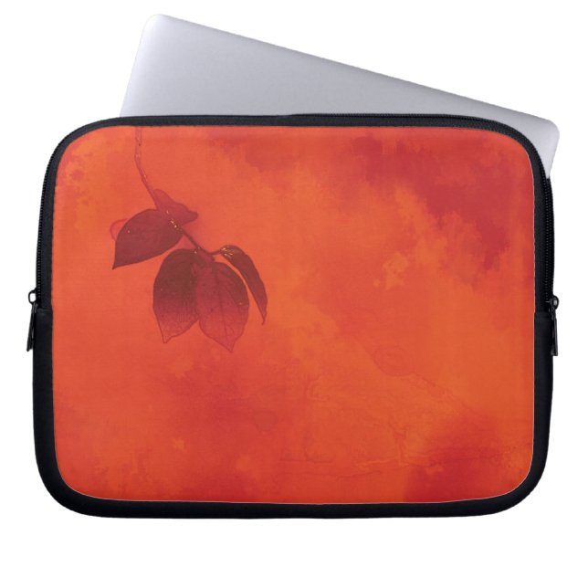 Capa Para Notebook Laranja Queimada - Leaf Abtract Autumn (Frente)