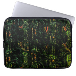 Capa Para Notebook Latido de árvore sob vidro martelado verde