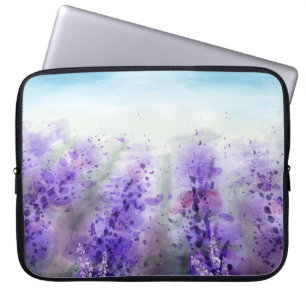 Capa Para Notebook Lavanda da Proveniência: Campo de Aquarela Vintage