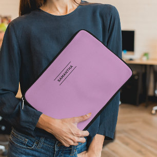 Capa Para Notebook Lavanda Elegante com Bolsa de laptop de Nome