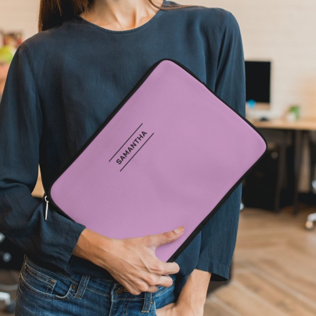 Capa Para Notebook Lavanda Elegante com Bolsa de laptop de Nome (Criador carregado)