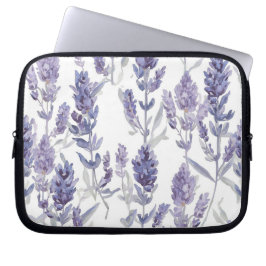Capa Para Notebook Lavender Fields | Purple Watercolor Flower Pattern