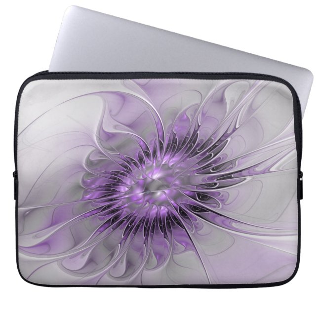 Capa Para Notebook Lavender Flower Dream Modern Abstract Fractal Art (Frente)