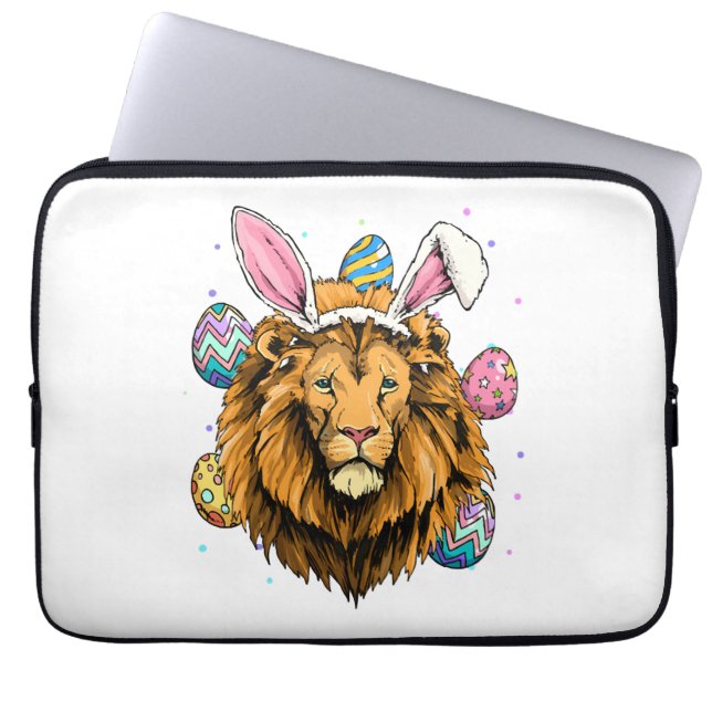 Capa Para Notebook Leão de Páscoa de Bunny Lion (Frente)