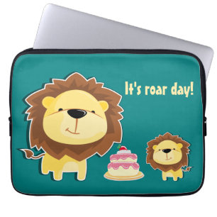 Capa Para Notebook Leão E Aniversário de criança De Bebê
