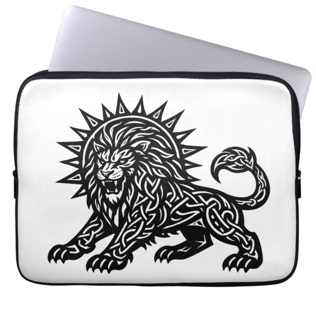 Capa Para Notebook Leão Zodíaco Sol‑Crina Leão | BurnsInHell (Frente)