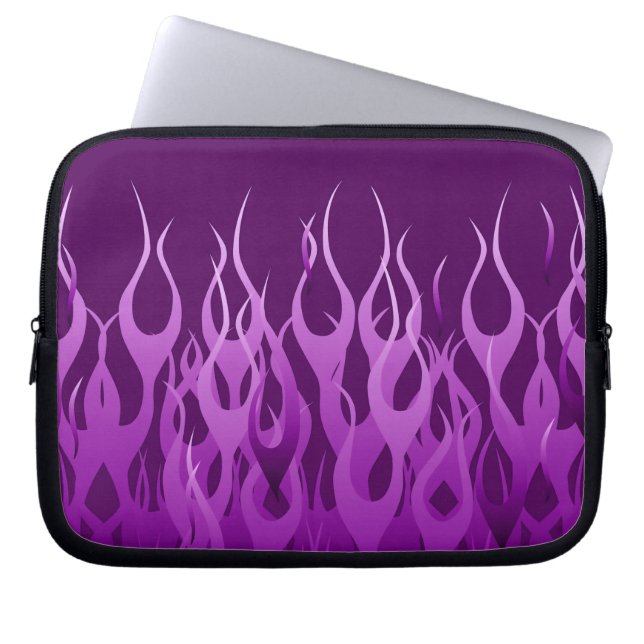 Capa Para Notebook Legal Cavalo de Chamas Roxo Na moda (Frente)