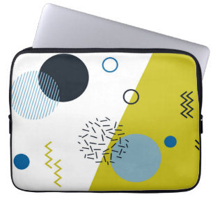 Capa Para Notebook Legal, moderno, geométrico azul verde Memphis