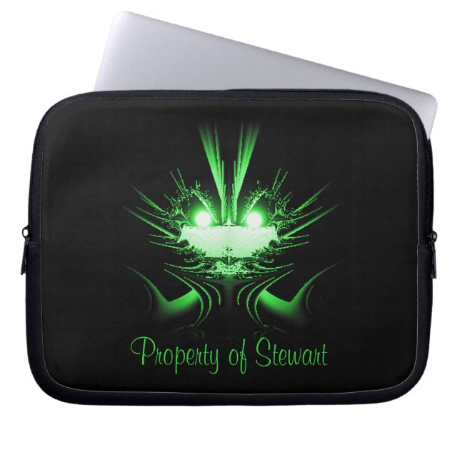 Capa Para Notebook Legal Neon Green Dragon Pessoal (Frente)