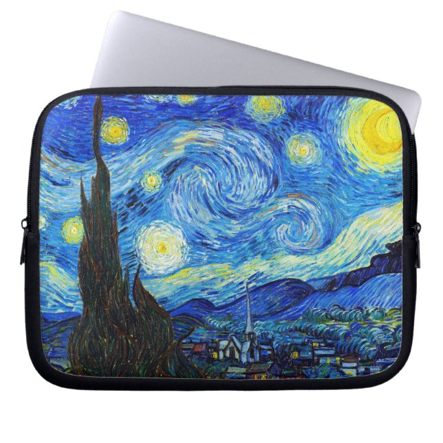 Capa Para Notebook Legal noite estelar pintura de Vincent Van Gogh (Frente)