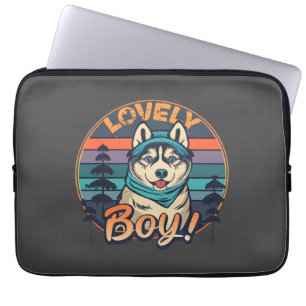 Capa Para Notebook Legal Rapaz Adorável Vintage Retro Rouco Puppy