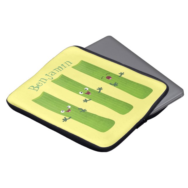 Capa Para Notebook Legumes de trio com aipo-branco (Frente Topo)